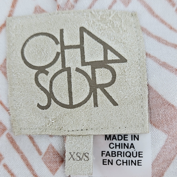 Chaser Scarf Print Kimono in Orange and White Size XS/S - Picture 10 of 11